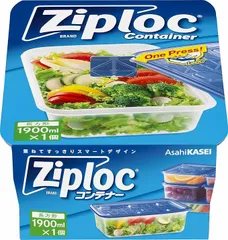 AsahiKASEI 旭化成ホームプロダクツ ジップロック コンテナー 保存容器 長方形 1900ml 1個入