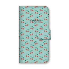 Galaxy S10 SC-03L SCV41 ケース 手帳型 ギャラクシーS10 スマホケース 携帯ケース さくらんぼ いちご りんご レモン フルーツ かわいい 果物 モモ ドット柄 カラー04のサムネイル