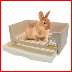【特売】Gifty うさぎ トイレ 四角 40*30 大型 うさぎのトイレ ロップ フェレット チンチラ デグー モルモット 小動物 引き出し 大きめサイズ