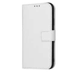 Xperia 10 IV ケース 手帳 SO-52C SOG07 エクスペリア10 マーク4  チェックレザー シンプル 手帳 ケース 【Color】 ホワイト