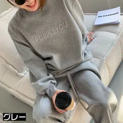 上下セット レディース セットアップ ジャージ 長袖 裏起毛 防寒 暖かい トレーナー ロングパンツ 部屋着 ルームウェア 運動着 普段着 トップス ボトムス ロゴ  秋 冬 haohout51