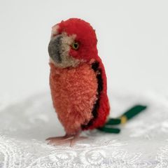 送料無料★シュタイフ★Woolen Parrot 6㎝ オールID's完品★ぽんぽんオウム/パロット★ビンテージ★Steiff/STEIFF