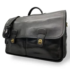 【希少/美品】 オールドコーチ 2way ビジネスバッグ フラップ ベルト 黒 希少】オールドコーチ ビジネスバッグ 2Way ブリーフケース 黒