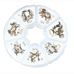 【新品】 ７ｄａｙｓピルケース スタンプ２ 941934 わちふぃーるど 猫のダヤン 1週間 おしゃれ 携帯用 キャラクター 曜日 薬入れケース くすり入れ