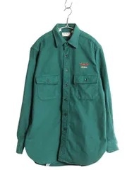 【お得なクーポン配布中!】 80s USA製 エルエルビーン シャモア クロス 長袖 シャツ メンズ M ヴィンテージ アウトドア ネルシャツ ヘビーウェイト コットン グリーン