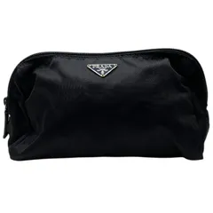 プラダ ポーチ 化粧ポーチ 小物入れ トライアングルロゴ ナイロン ブラック PRADA