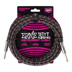 ERNIE BALL 6431 Braided Cable PURPLE PYTHON 18ft S/S ケーブル〈アーニーボール〉