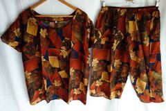 ベトナムパジャマ風セットアップ⑮〈ドーボーđồ bộ〉ルームウェア/夏のパジャマ/涼しい/新品/アジア/エスニック/ベトナム服