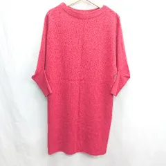 ◇ ⊇ fredy emue フレディ エミュ 三角袖 ボートネック ニット 長袖 ひざ丈 ワンピース サイズ38 レッド レディース E  【1502180084164】のサムネイル