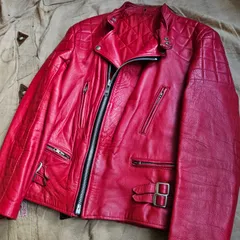 80sヴィンテージバイカラーロンジャン、赤×白、パンク、ハードコア