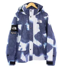 ザノースフェイス THE NORTH FACE シュプリーム SUPREME 21AW Bleached Denim Print Mountain Jacket ブリーチドデニムプリント マウンテンジャケット マウンテンパーカー M 青 NP52100I