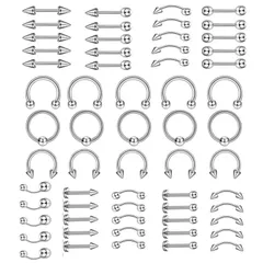 【特価セール】へそピアス ステンレス製 ボディピアス 腹 ピアス 唇 セット 眉 男女兼用 舌 ファッション [DFsucces] アクセサリー