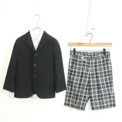 BeBe べべ★スーツ ジャケット&シャツ&ハーフパンツ キッズ サイズ120 黒系 入園 卒園 z12030