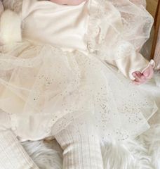 puff sleeve tulle dress