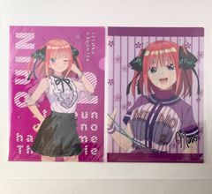 [미개봉] 5등분의 신부 고요 나카노 니노 A4 클리어 파일 [야구 스포츠 경보 C100][SUMMER Ver.] 2점 세트 [정리 판매]