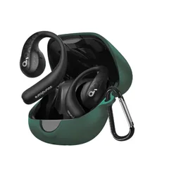 新品 BUITFOU For Anker Soundcore AeroFit Pro ケース AeroFit Pro 保護カバー AeroFit Pro ケース 柔らかい シリコン製 落下防止 キズ防止 耐衝撃 防塵 軽量 装着充電可能 カラビナ付き 紛失防止のサムネイル