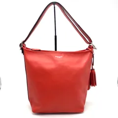 【中古】美品 COACH コーチ ロゴ タッセル レザー ワン ショルダー バッグ eY0938A