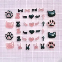 地雷系 ❤︎ 量産型 ❤︎ ゆめかわ ❤︎ 肉球 ネイルパーツ