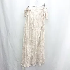 ◇ ⊂◎●未使用● me+em select ミームセレクト サイズ調整可能 ロング キャミワンピース サイズF ベージュ レディース E  【1412260033435】