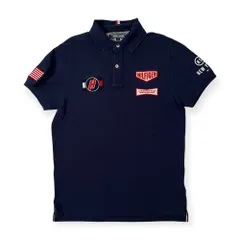 TOMMY HILFIGER トミーヒルフィガー ワッペン付き 半袖 ポロシャツ サイズ M /ネイビー