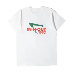 90s - 00s ヴィンテージ古着 | 90s IN-N-OUT of 1992 両面プリント Tシャツ | ホワイト 白 | サイズ:詳細参照(L位) | 90年代 | トップス カットソー 半袖【メンズ】【中古】