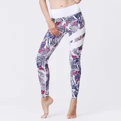 ボタニカル フラワー ヨガパンツ スポーツパンツ レギンス ホワイト ネイビー