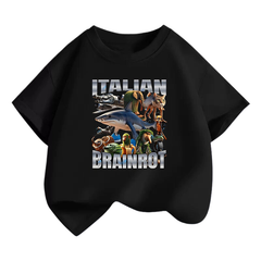 【10色】Italian Brainrot Al 半袖Tシャツ 薄手トップス 100 120 130 140 150 子供服 キッズ服