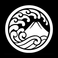 車 ステッカー 家紋 富士百景 マーク 紋章 富士山 山 波 海給油口 おもしろ バイク かっこいい カー用品 おしゃれ 転写式 白 黒 送料無料のサムネイル
