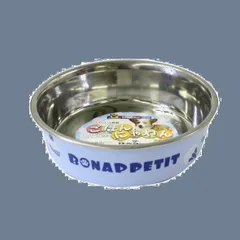【新着商品】ドギーマン ステンレス食器 ごはんにゃわん ブルー 犬用 S サイズ