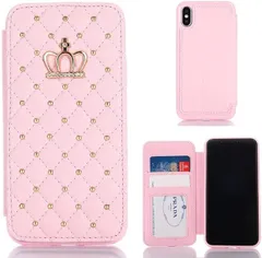 DEMUXI Samsung Galaxy ケース 手帳型 スマホケース カードポケット 収納ポケット 横置きスタンド機能 ピンク(pink,  Galaxy S21 Plus)