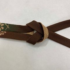 新品　帯締め　帯〆 小紋 紬 訪問着 振袖 普段着用 礼装用 お洒落　正絹　絹100％ 和装小物 ブラウン  2957