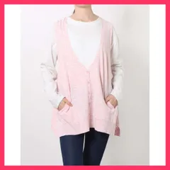 ★スタッフおすすめ★【T・H】ゆったりVネックニットベスト ◇身長163cm B73 W65 H87/モデル着用サイズF 上品　おすすめ おしゃれ　★売れ筋★　人気 高見え　高級感