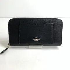 f001 C 極美品 コーチ COACH 長財布 ラウンドファスナー ジップ 黒 ブラック F54007