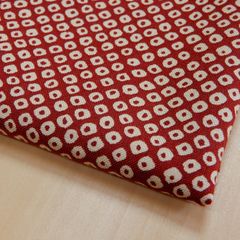 約110×26cm　疋田 かのこ模様 シーチング生地 モダン 古典 伝統柄 ST5502-5 エンジ　生地 布地 布 ハンドメイド