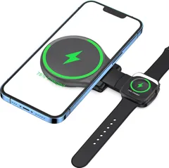 ワイヤレス充電器　Apple Watch充電器　MagSafe対応 3in1　折りたたみ式 15W 急速 iphone 充電器 アップルウォッチ 充電スタンド 置くだけ充電 2台同時充電　リング付き ブランク
