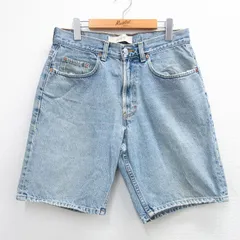 W32/古着 ギャップ GAP ショート パンツ ショーツ メンズ 00s コットン 紺 ネイビー デニム 25jun16 中古 ボトムス 短パン ショーパン ハー