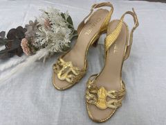 CHANEL ゴールドストラップサンダル　37.5