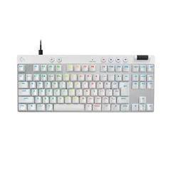 Logicool G ラピッドトリガー PRO X TKL RAPID ゲーミングキーボード アクチュエーションポイント 調整可能 押下圧 35g 日本語配列 G-PKB-TKL-RTWH 有線 テンキーレス 磁気式アナログスイッチ LIGHTSYNC RGB