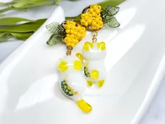 ミモザ追っかけねこのピアス〈プチリニューアル版〉