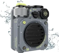 【人気商品】MUZEN Wild mini ポータブル スピーカー buletooth5.0 アウトドア・キャンプ ミニ スピーカー IPX5防水/小型 ワイヤレス/懐中電灯/プレゼント（メタルグレー）のサムネイル