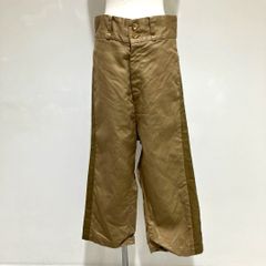 ジュンヤワタナベコムデギャルソン JUNYA WATANABE COMME des GARCONS 綿チノ サイドラインコーティングテープ付き ハイウエストワイドパンツ（サルエル風）  ベージュ SSサイズ 2007年