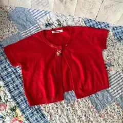 Familiar ファミリア サマーニットカーディガン 100サイズ レトロヴィンテージ古着 子供服