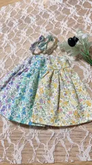 ドール服　22cm  花柄ワンピース3点セット