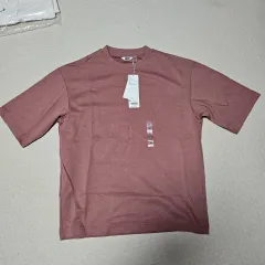 UNIQLO(ユニクロ) エアリズム コットン オーバーサイズ クルーネック Tシャツ ピンク M サイズ 新品