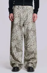 JADED LONDONスノーレオパードパラシュートパンツxs Jaded London SNOW LEOPARD PARACHUTE PANTS UNISEX - Cargo