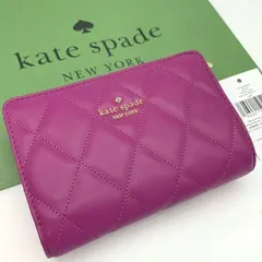 [KATE SPADE] ケイトスペード キルティング 折り財布 ミドルサイズ（ローズ）
