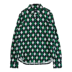 サイズ：0 PEARLY GATES パーリーゲイツ  長袖ポロシャツ ボタンダウン アーガイル柄 ネイビー系 [240101501705] ゴルフウェア レディース ストスト