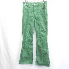 ◇ ⊂ AZUL BY MOUSSY アズールバイマウジー フレアパンツ サイズM グリーン系 レディース E  【1501230003889】
