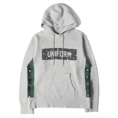 UNIFORM EXPERIMENT ユニフォームエクスペリメント パーカー サイズ:1 スターチェックネル 切替し ロゴ スウェット パーカー グレー トップス カットソー 【メンズ】のサムネイル