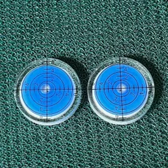 ゴルフマーカー 青2個セット 水平器 水準器 目盛り付き パッティング 傾斜 ⑥のサムネイル